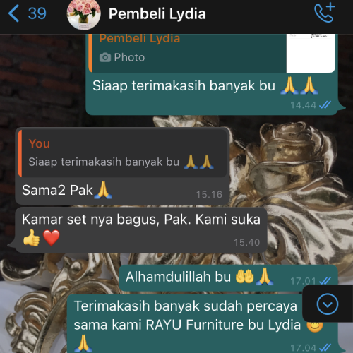 Testimoni RAYU Furniture - Ibu Lydia