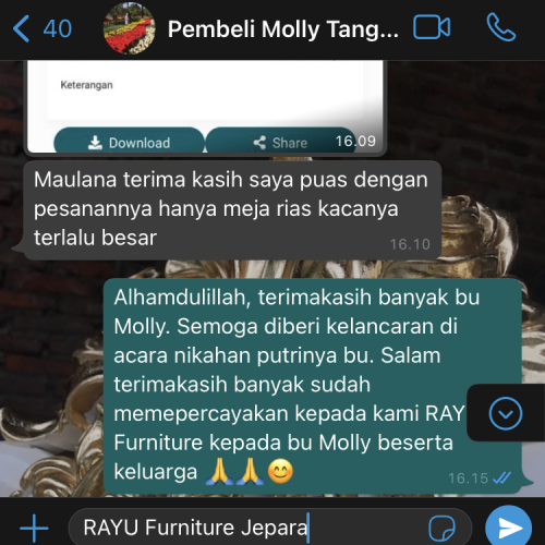 Testimoni RAYU Furniture - Ibu Molly