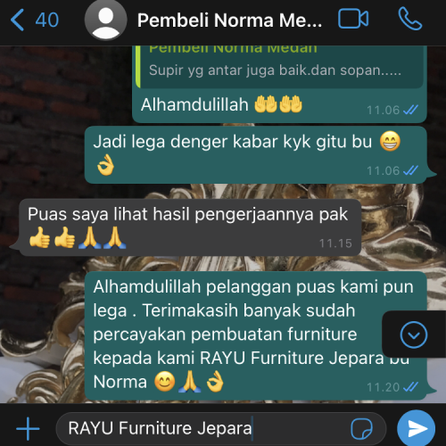 Testimoni RAYU Furniture - Ibu Nurma