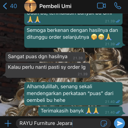 Testimoni RAYU Furniture - Ibu Umi